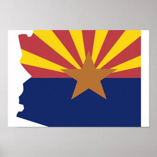 Arizona Flag Map Poster (Vorne)