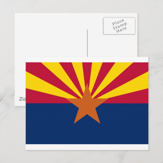 ARIZONA FLAG POSTKARTE (Vorne/Hinten)