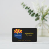 Arizona Flag Staat Business Card Visitenkarte (Stehend Vorderseite)