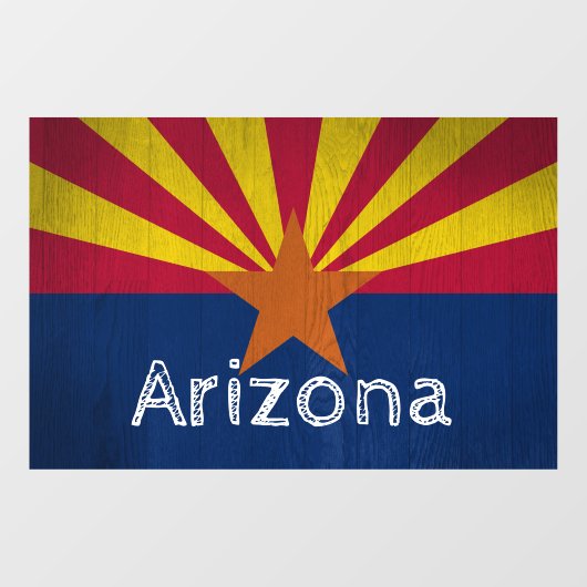 Arizona Flag Star Fensteraufkleber (Blatt)