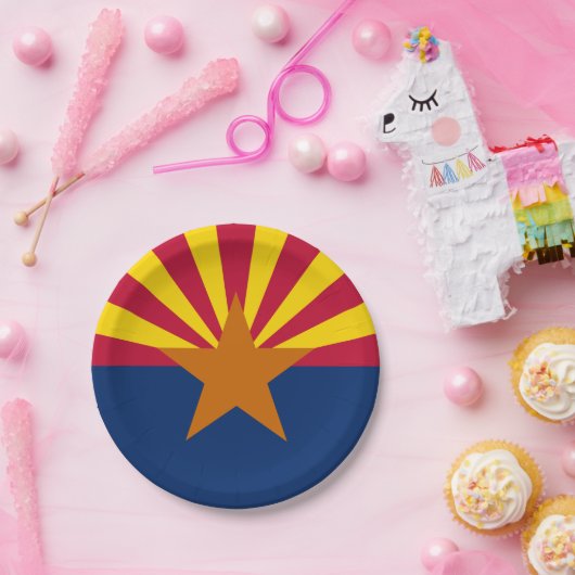 Arizona Flag Teller, Party, Sport, Arizona Pappteller (Party)