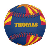 Arizona-Flagge, Arizona, Monogramm/Baseball-Balls Baseball (Vorderseite)