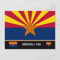 Arizona-Flagge & Arizona-Staat USA /Reise Amerika