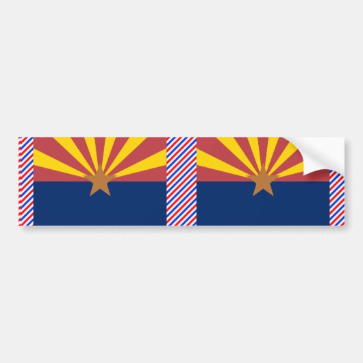 Arizona-Flagge Autoaufkleber (Vorne)