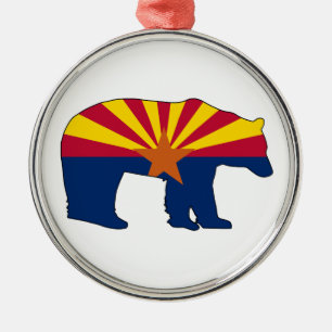 Arizona-Flagge Bär Ornament Aus Metall