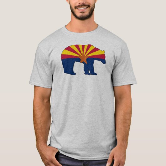 Arizona-Flagge Bär T-Shirt (Vorderseite)