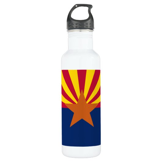Arizona-Flagge Edelstahlflasche (Vorderseite)