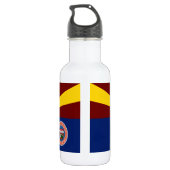 Arizona-Flagge Edelstahlflasche (Rückseite)