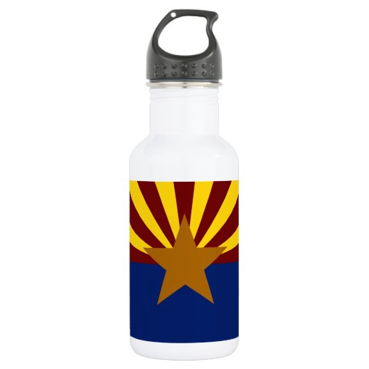 Arizona-Flagge Edelstahlflasche (Vorderseite)