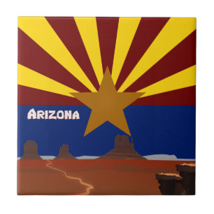 Arizona-Flagge Fliese