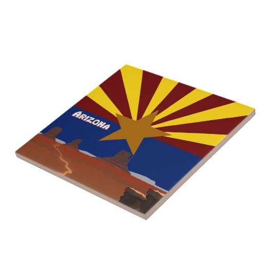 Arizona-Flagge Fliese (Seite)