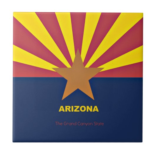 Arizona-Flagge  Fliese (Vorderseite)