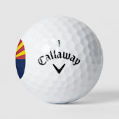 Arizona-Flagge, gekennzeichnet Golfball (Logo)