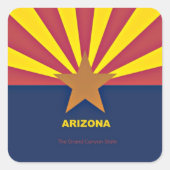 Arizona-Flagge, gekennzeichnet Quadratischer Aufkleber (Vorderseite)