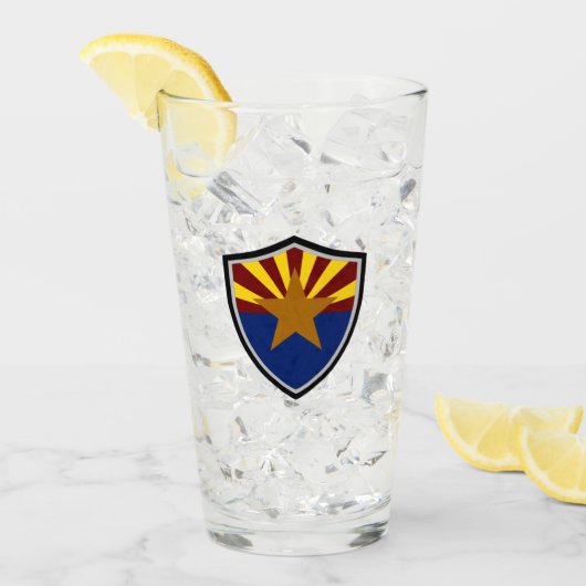 Arizona-Flagge Glas (Vorderseite Ice)