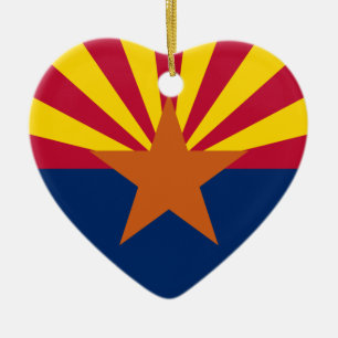 Arizona-Flagge Keramik Ornament