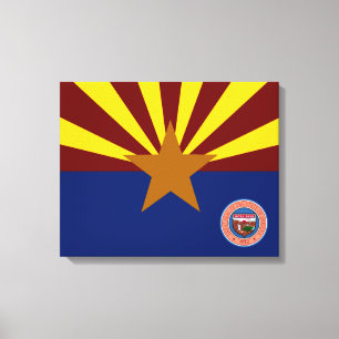 Arizona-Flagge Leinwanddruck