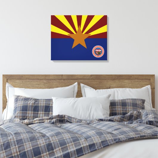 Arizona-Flagge Leinwanddruck (Insitu (Schlafzimmer))