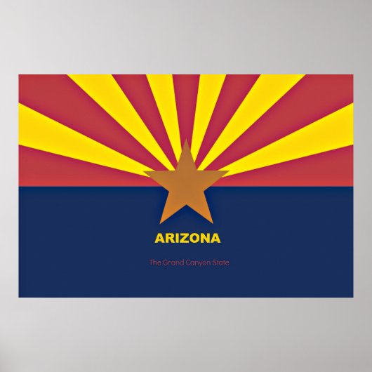 Arizona-Flagge mit Slogan Poster (Vorne)