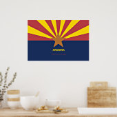 Arizona-Flagge mit Slogan Poster (Küche)