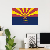 Arizona-Flagge mit Slogan Poster (Heimbüro)