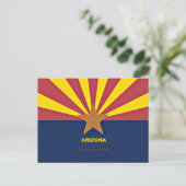 Arizona-Flagge mit Slogan Postkarte (Stehend Vorderseite)