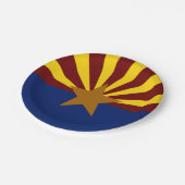 Arizona-Flagge Pappteller (Schrägansicht)