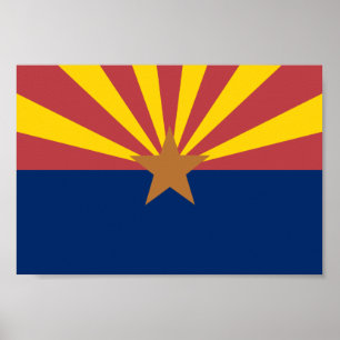 Arizona-Flagge Poster