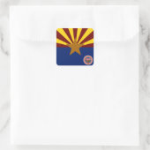 Arizona-Flagge Quadratischer Aufkleber (Tasche)