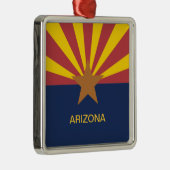 Arizona-Flagge Silbernes Ornament (Rechts)