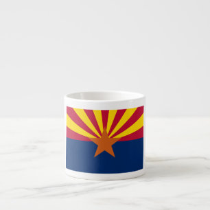 Arizona-Flagge: Sternensonne, Der Kupferstaat Espressotasse