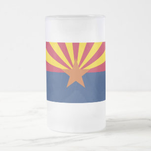 Arizona-Flagge: Sternensonne, Der Kupferstaat Mattglas Bierglas