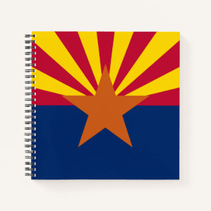 Arizona-Flagge: Sternensonne, Der Kupferstaat Notizblock