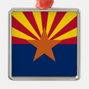 Arizona-Flagge: Sternensonne, der Kupferstaat Ornament Aus Metall