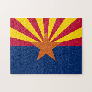 Arizona-Flagge: Sternensonne, Der Kupferstaat Puzzle