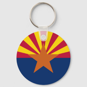 Arizona-Flagge: Sternensonne, Der Kupferstaat Schlüsselanhänger