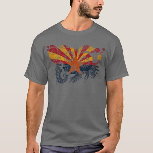 Arizona-Flagge T-Shirt (Vorderseite)