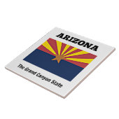 Arizona, Flagge und Motto, Fliese (Seite)
