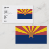 Arizona-Flagge Visitenkarte (Vorne/Hinten)