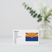 Arizona-Flagge Visitenkarte (Stehend Vorderseite)