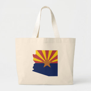 Arizona-Flaggen-Karte Jumbo Stoffbeutel