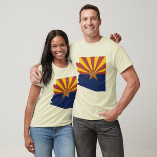 Arizona-Flaggen-Karte T-Shirt