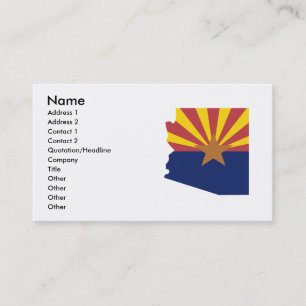 Arizona-Flaggen-Karte Visitenkarte