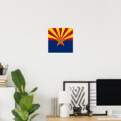 Arizona-Flaggenquadrat Poster (Heimbüro)