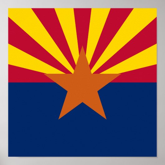 Arizona-Flaggenquadrat Poster (Vorne)