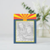 arizona-Flaggenvorlage Postkarte (Stehend Vorderseite)