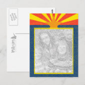 arizona-Flaggenvorlage Postkarte (Vorne/Hinten)