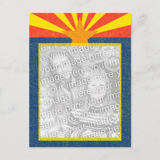 arizona-Flaggenvorlage Postkarte (Vorderseite)