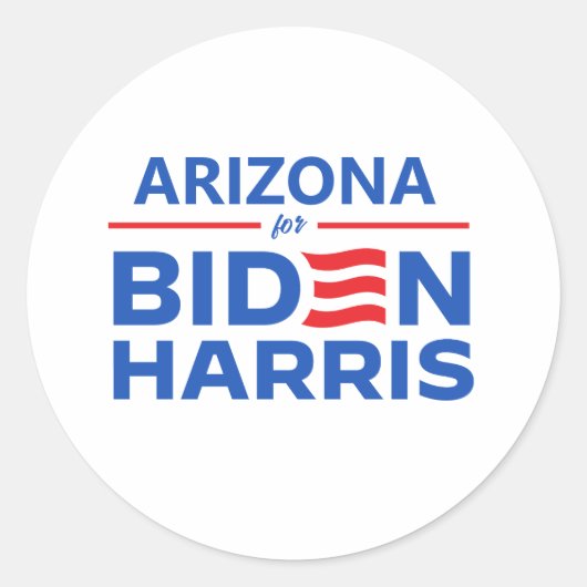 Arizona für Biden Harris Runder Aufkleber (Vorderseite)