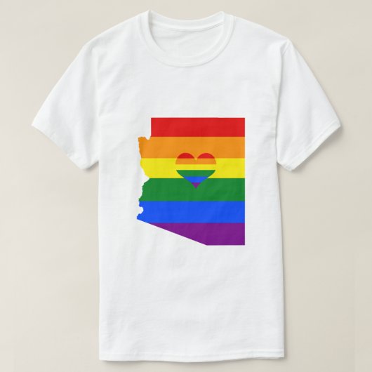 Arizona Gay Pride Rainbow Flag Herzstück GLBTQ Des T-Shirt (Design vorne)
